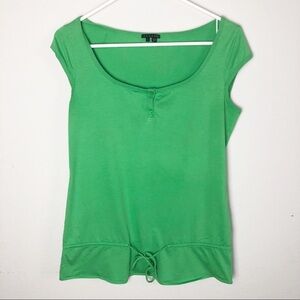 Theory 100% Cotton Green Top​​​​​​